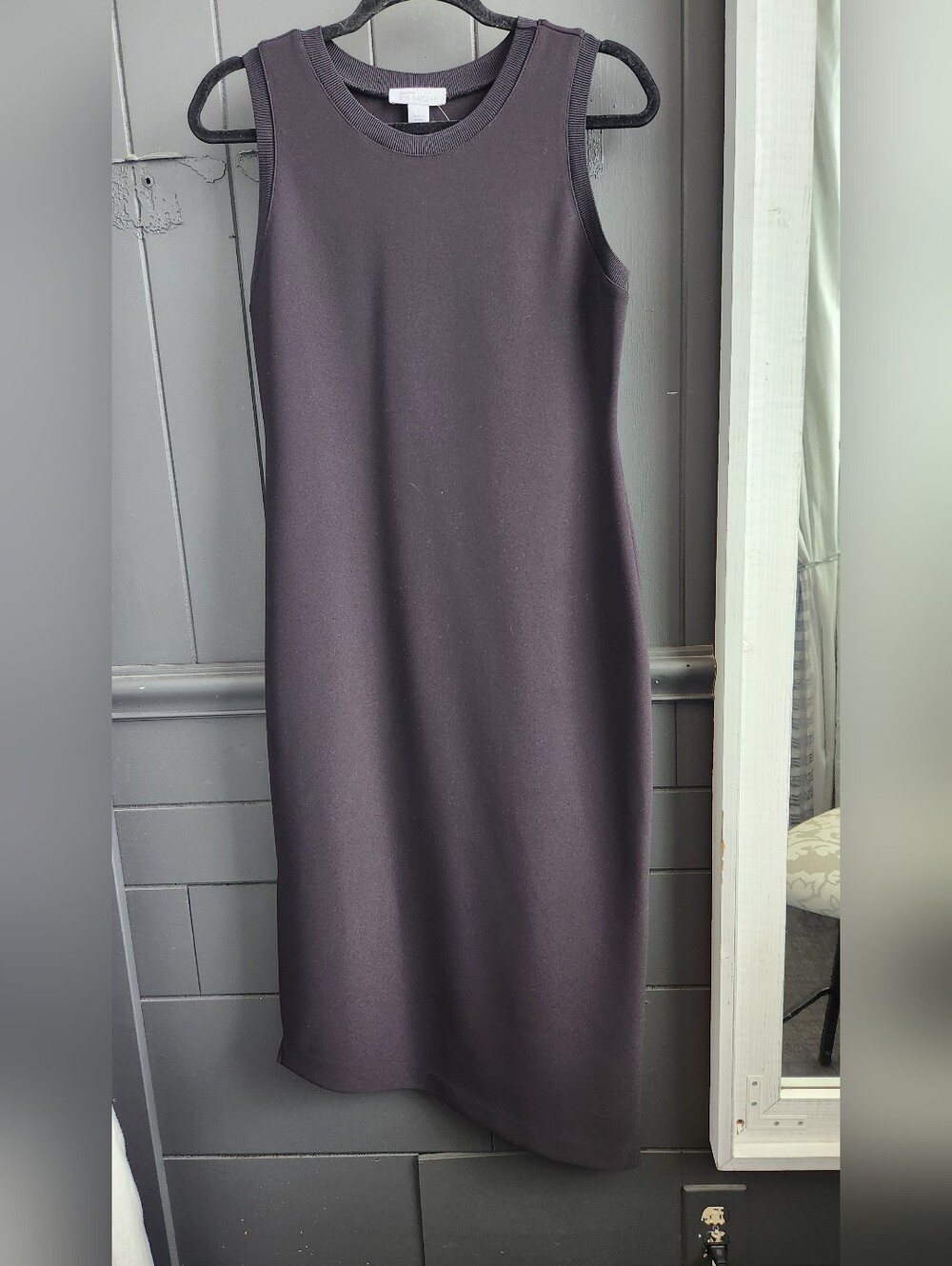 Nordstrom Signature Black Sleeveless Knit Hourglass Shaped Knit Dress